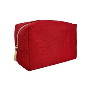 Dior Beauty CD Logo Berry Red Makeup Bag Zip Pouch